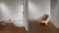 ΝΤΟΥΖΙΕΡΑ INDUSA 90x90cm ΗΜΙΚΥΚΛΙΚΗ ΠΟΡΣΕΛΑΝΗ190x107