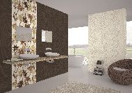 AMBIENTE CUARZO MARRON-FLORES-BEIGE